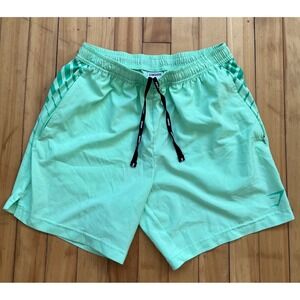 Gymshark Athletic Shorts Mint Green Mesh Accents Drawstring Waist Men's Size M